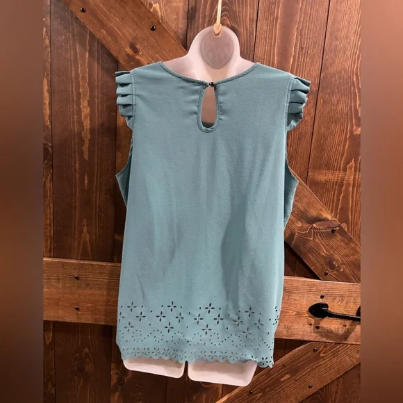 Zenobia 2x Blouse Teal Blue - Picture 2 of 6